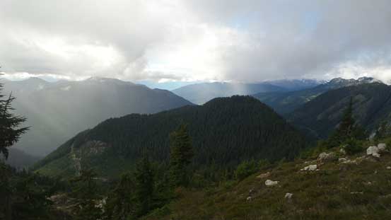 View from the highpoint along the approach ridge