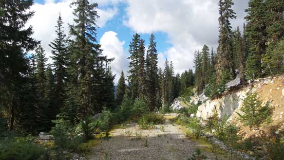 Reaching the upper portion of this spur road. 