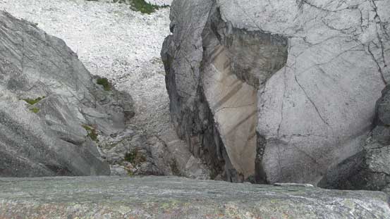A giant split in the rocks. Cool to check out but I didn't want to step too close to the edge. 