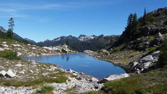 This is another tarn on the other side of the pass.