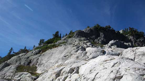 The start of the summit ridge
