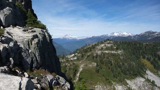 Looking across the steep N. Face