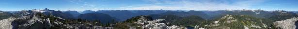 Summit Panorama from Dunkeld Peak. Click to view large size.