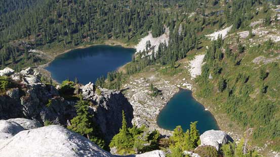 Two of the many lakes nearby