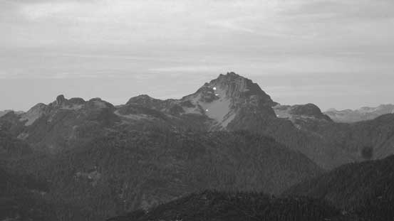 Sky Pilot Mountain with the pointy Mt. Sheer to its left