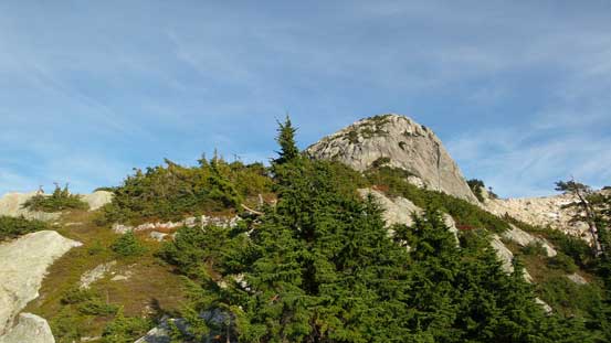 Bypassing the second highpoint on its right side