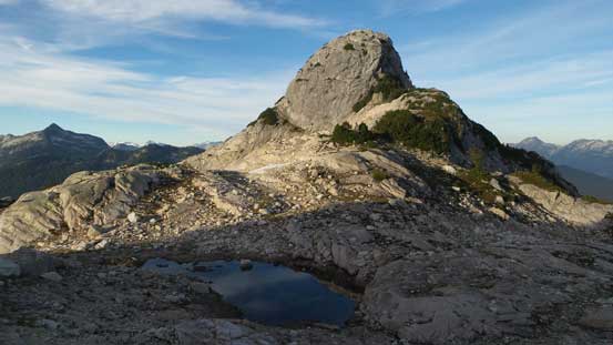 Looking back at that tarn as well as the impressively looking 2nd bump