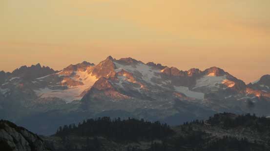 The Katzie Mountain massif by Stave Glacier in the eastern Garibaldi Provincial Park