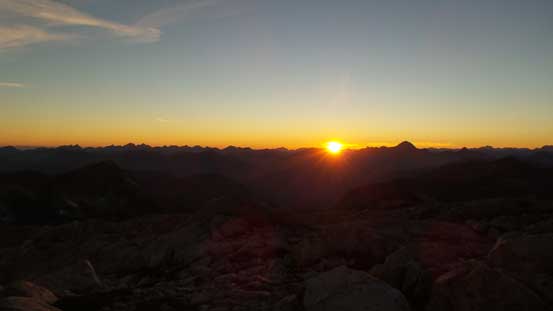 Sunset over the horizon