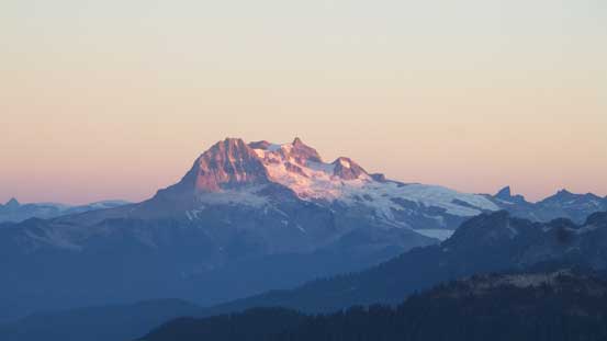 Alpenglow on Mt. Garibaldi massif