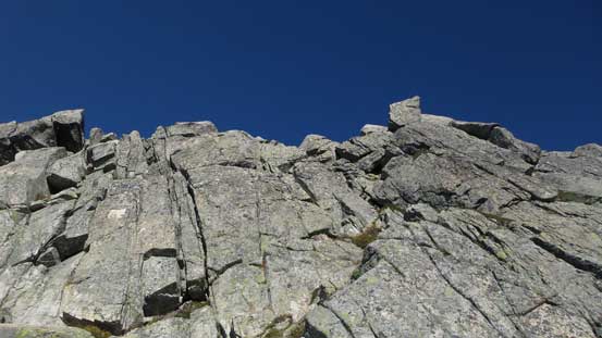 I went straight up here.