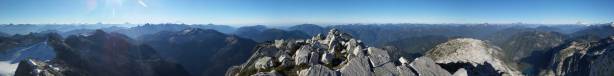 Summit Panorama from Meslilloet Mountain. Click to view large size.