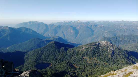 Looking into the North Shore Mountains and the typical country around here