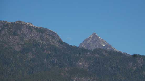 That pointy peak is Alpha Mountain on the Tantalus Range