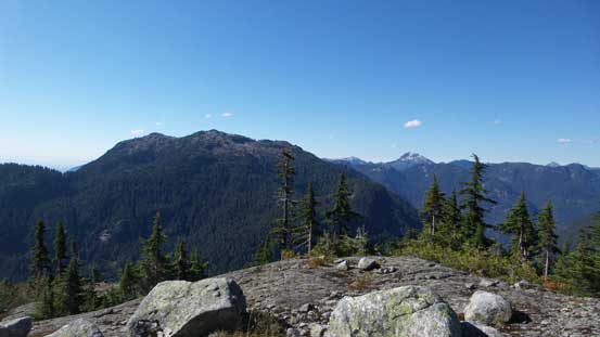 Looking back towards the unofficially named "Hixon Peak" and beyond