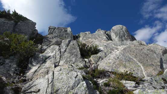 Scrambling up the bump