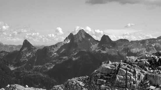 The Five Fingers group - Middle Finger at center, Little Finger on left and The Forefinger on right