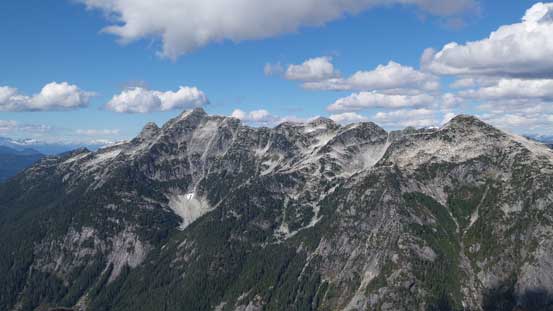 The south face of Meslilloet Mountain