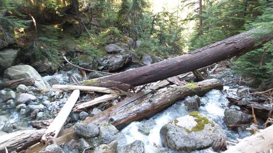 Crossing the creek now