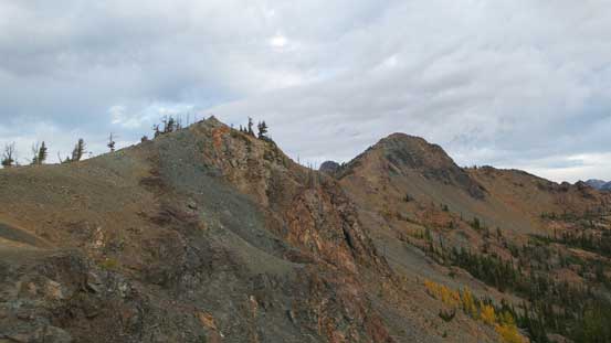 Ridges extending from Longs Pass. 