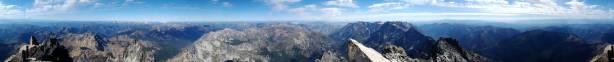 Summit Panorama from Mt. Stuart. Click to view large size.