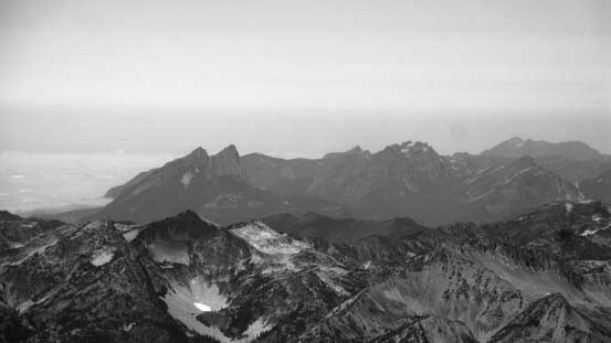 Baring Mountain and Gunn Peak by US-2 corridor