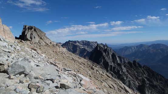 Looking sideways across. Sherpa Peak on bottom right