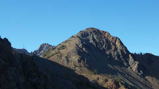 This is an unnamed peak looking north. Ingalls Peak pokes behind to the left