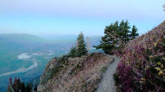 Cresting the high shoulder on the south ridge