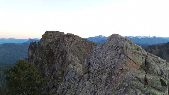 Arriving at the first false summit now. It's time to shoot the morning glow!