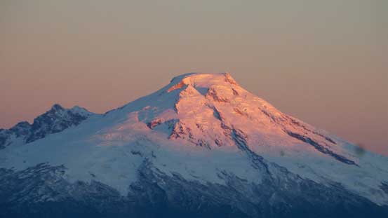 A zoomed-in view of Mt. Baker