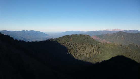 From an open area, looking back