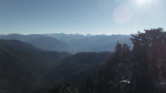 Looking deeply into the North Cascades. Eldorado Peak and others on the skyline.