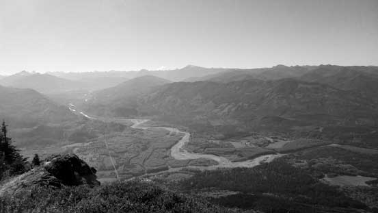 Looking south into the Sauk River Valley towards Darrington area