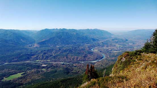 This is the Skagit River Valley and where the North Cascades Highway travels through