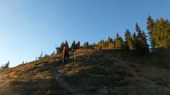 Vlad marching up towards the summit of "Old Baldy"