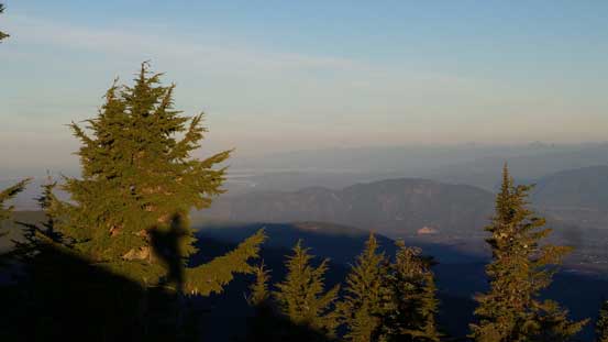 The morning view towards Fraser Valley was a bit hazy..