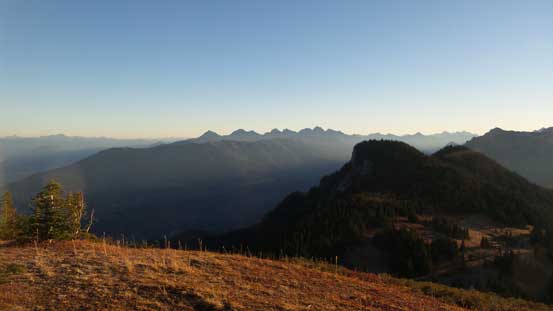 Looking over Church Mountain (the dark peak in foreground) towards Cheam Range