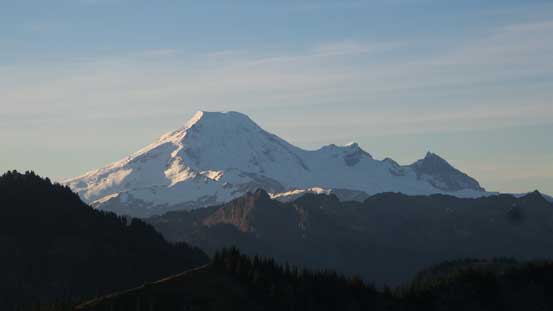 A zoomed-in view of Mt. Baker