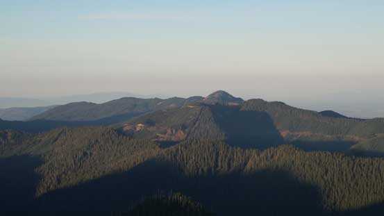 That pointy peak is Black Mountain just south of the border. In front is Isar Mountain