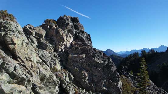 Bypassing a rugged section along the ridge