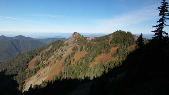 Looking back towards the two bumps we just traversed over