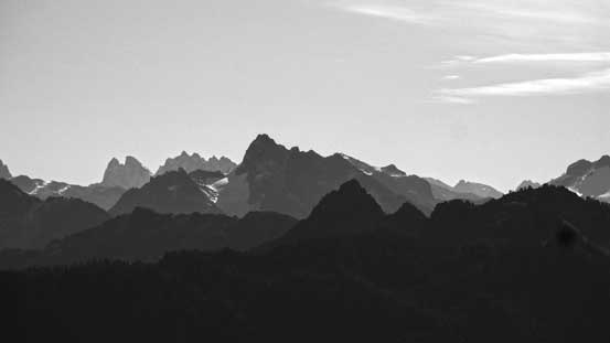 Mt. Sefrit with some rugged peaks in the infamous Picket Range behind