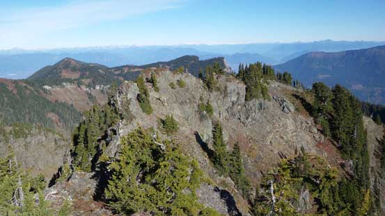 Looking over the lower north summit