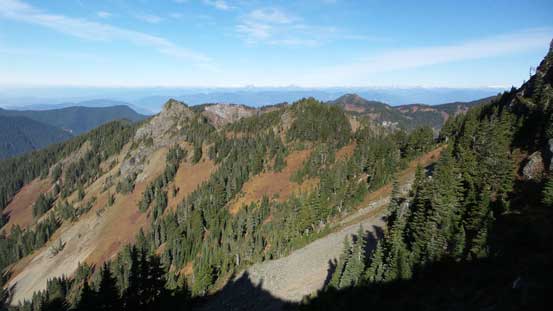 Looking ahead to the long undulating ridge traverse we had to do.