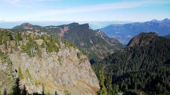 The views were great though. Church Mountain is that forested bump at center.