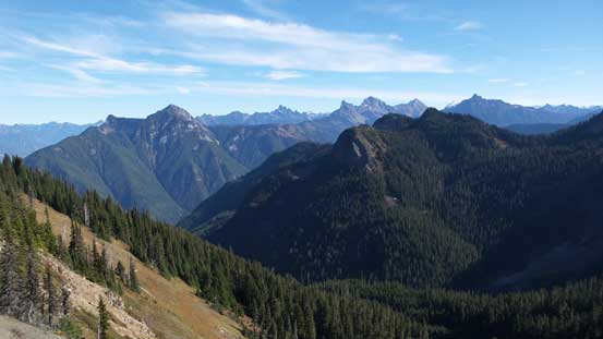 Nice views from this unnamed peak. Mt. McGuire on the far left
