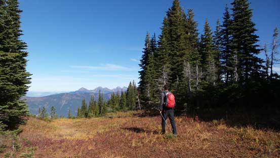 Vlad plodding towards the summit of Church Mountain