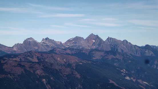 Peaks on Cheam Range - Knight, Stewart, The Still, Welch and Foley from L to R