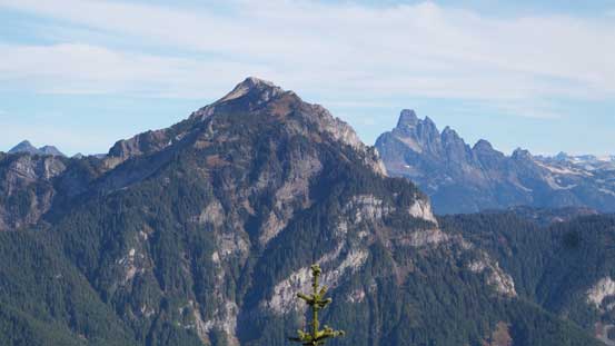 Mt. McGuire with the pointy Slesse Mountain poking behind